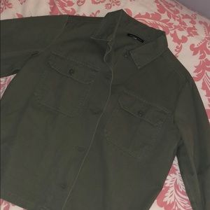 Military Green Kendall&Kylie Collection Shirt